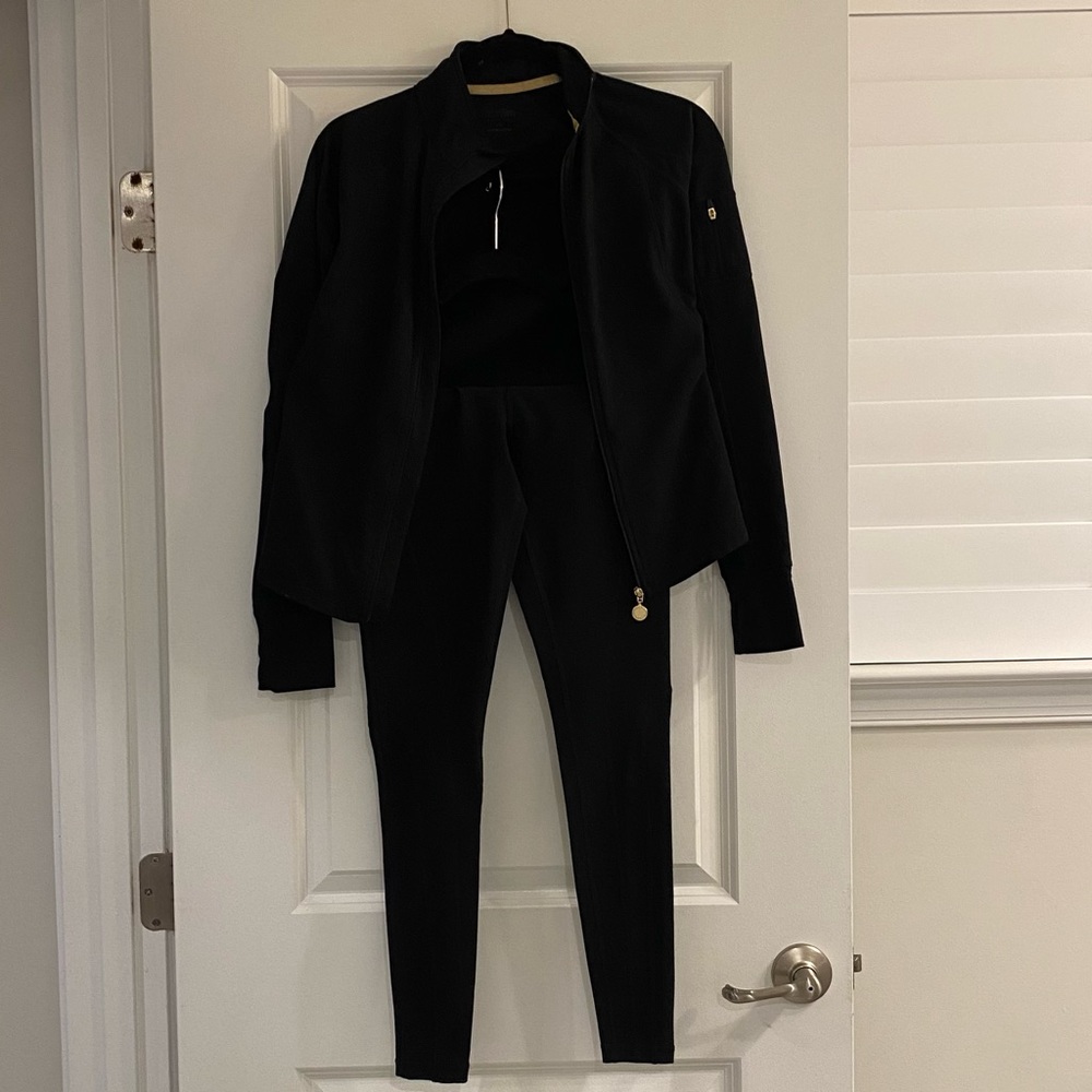 Calvin Klein Sweater Jacket and Legging Set, Size XS